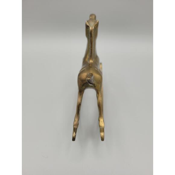 Vintage Brass Rocking Horse Figurine Made In Korea Equestrian Nursing Room Decor - Picture 4 of 7
